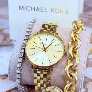NWT Michael Kors Gold-Tone Bracelet Watch